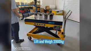 SMARTWEIGH 2000kg Hidrolik Kaldırma Masası Kantarı Endüstriyel